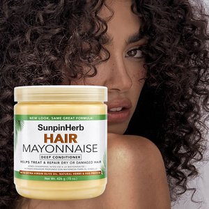 La Mejor Mayonesa Capilar de África, Acondicionador Profundo para Cabello Seco, Dañado, Rizado y Encrespado, Reparación y Cuidado de la Humedad del Cabello Natural - Product Image 1