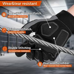 Industrial Anti Impact Safety <b>Gloves</b> Made In Pakistan Hppe Liner Sandy Nitrile Coated Tpr <b>Finger</b> Guard Cut Resistant Work - Product Image 5