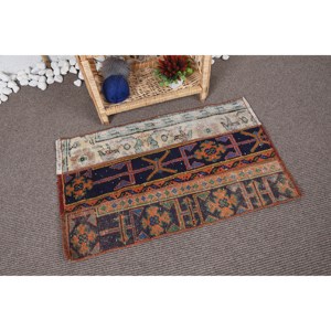 Alfombra de retazos de lana negra y verde tradicional tejido plano Rectangular de 1,8x2,9 pies para sala de estar o pasillo con respaldo de látex - Product Image 2
