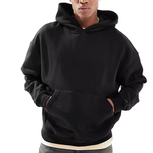 Sweats à capuche d'hiver pour hommes de haute qualité 100% coton vêtements de mode personnalisés avec impression numérique solide - Product Image 4