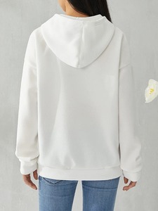 เสื้อฮู้ดมีซิปโอเวอร์ไซส์สำหรับผู้หญิง, เสื้อฮู้ดแบบหลวมมีซิปเสื้อสเวตเตอร์เสื้อโค้ทเสื้อแจ็คเก็ตขนแกะ Y2K มีกระเป๋าสำหรับวัยรุ่นผู้หญิง - Product Image 3