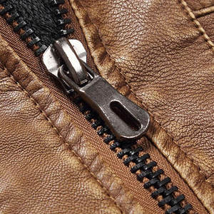 Veste en cuir pour hommes de grande taille et manteau en cuir classique pour hommes pour une tenue unique d'automne et d'hiver - Product Image 4