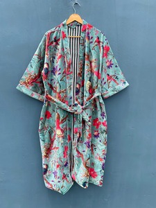 Robe Kimono en velours floral unisexe grande taille veste en velours de coton cadeau pour elle Robe de chambre Robe de mariée femmes décontractées vêtements pour femmes - Product Image 2