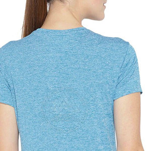 2024 nouveau T-Shirt en coton pour femmes à col rond Logo personnalisé teint uni Style décontracté avant Logo Placement vente en ligne - Product Image 6