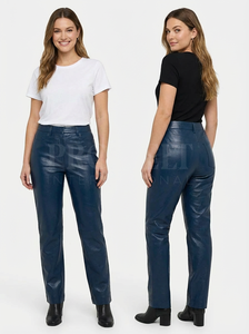 Pantalon en cuir léger, couleur unie, style tendance, personnalisable avec broderie de marque, idéal pour les fêtes, vente chaude, OEM ODM, pantalon original - Product Image 6