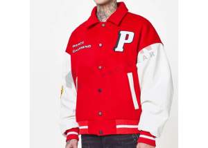 Veste d'université à manches en cuir de laine pour hommes uniforme d'usine corps en laine personnalisé de haute qualité - Product Image 4