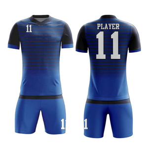 เสื้อกีฬาฟุตบอลผ้าโพลีเอสเตอร์100% สำหรับผู้ชายเสื้อทีมอเมริกันฟุตบอลพร้อมกางเกงขาสั้น - Product Image 1