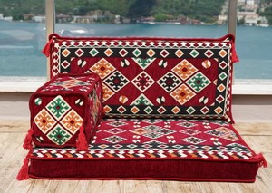 Asientos de suelo árabe Sofá de suelo árabe Piso de asiento Árabe | 90x70x10cm 3 piezas 1 Juego - Product Image 3