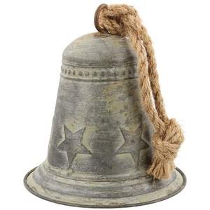 Cloche galvanisée pour décoration de Noël Vente en gros Artisanat en métal Cloche suspendue pour le jardin Cloches élégantes à revêtement gris Design abstrait - Product Image 6