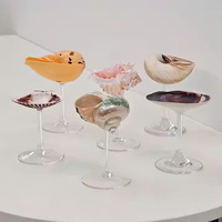 Sea Shell Weingläser Set Conch Shell Martini Glas für Outdoor Beach Hochzeit Home Candle Decoration