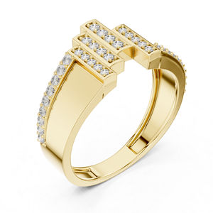 แหวนหมั้นเพชรทรงกลมสีโรสโกลด์ 14K สำหรับผู้หญิง |   เพชรที่เพาะเลี้ยงใหม่ - Product Image 4