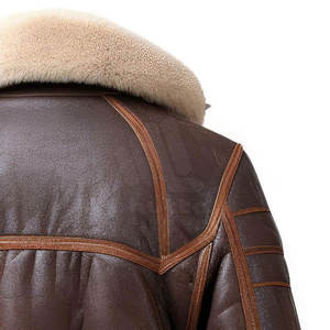 Chaquetas de cuero de borrego para hombre, forradas y gruesas para actividades al aire libre en invierno, chaquetas de cuero de borrego - Product Image 6