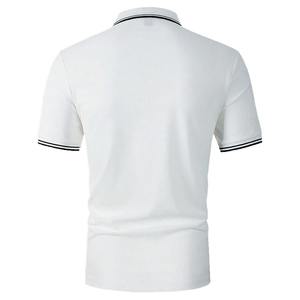 100% poliéster hombres verano moda manga corta Polo camisa hombres deporte solapa Tops Polo cuello hechizo Color diseño Polo camisa - Product Image 5