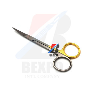 Iris ciseaux lames de coupe droites en acier inoxydable manuel Instruments chirurgicaux dentaires manteau de couleur noire - Product Image 5