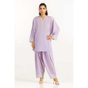 Conjunto Coordinado IPST-77521 de Cambric Bordado, Casual, de Gasa, con Mangas Tres Cuartos y Pantalones hasta la Rodilla, Talla XS, para Primavera/Verano, 3 Piezas - Product Image 3