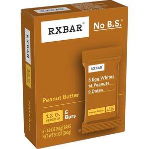 RXBAR Protein <b>Bars</b>, 12g Protein, Gluten Free <b>Snacks</b>, Peanut Butter (6 Boxes, 30 <b>Bars</b>) - Product Image 3
