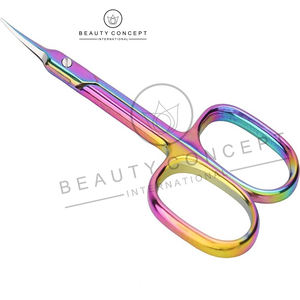 กรรไกรตัดเล็บสแตนเลสสีรุ้งกรรไกรตัดหนังกำพร้าเครื่องมือดูแลเล็บตรงเป็นมิตรกับสิ่งแวดล้อมแนวคิดความงาม - Product Image 4