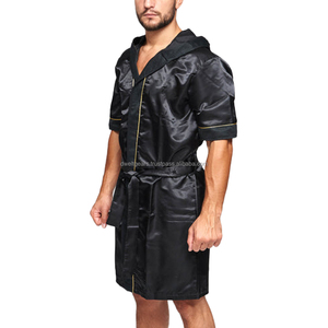 Conjunto de Bata de Boxeo con Logotipo Personalizado, Bata con Capucha de Satén para Caminar al Ring, Ropa de Boxeo Transpirable y Duradera, Venta al Por Mayor - Product Image 4