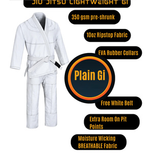 OEM Ligero Transpirable Jiu Jitsu Gi Impresión personalizada Costura reforzada Característica de estiramiento Competición de entrenamiento Desgaste de artes marciales - Product Image 4