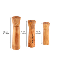 Ensemble moulin à sel et poivre manuel en bois écologique Premium ArtisRaw, outils à épices, lavage à la main uniquement, modèle JC020