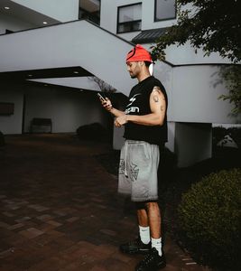 เสื้อยืดผ้าฝ้ายถักนิตติ้งทรงพอดีตัวสไตล์วินเทจแขนสั้นระบายอากาศได้ดีไซส์ใหญ่พิเศษรุ่น INS - Product Image 4