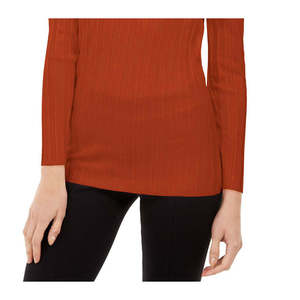 Maglione da Donna con Spalle Scoperte a Costine INC International Concepts, Rosso, Taglia S, per la Stagione Autunnale - Product Image 3