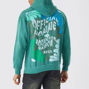 เสื้อฮู้ดผ้าฝ้าย100% ขนาดใหญ่420กรัมติดโลโก้ได้ตามต้องการพิมพ์ลายพัฟมีฮู้ดสำหรับฤดูหนาว - Product Image 4