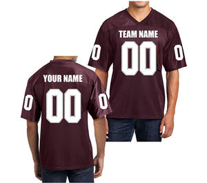 เสื้อแฟนอเมริกันฟุตบอลแบบสั่งทำ คุณภาพสูง สไตล์ใหม่ ไซส์ XL สีเขียวขาว ตัวเลขปักแบบ Tackle Twill เสื้ออเมริกันฟุตบอล - Product Image 4