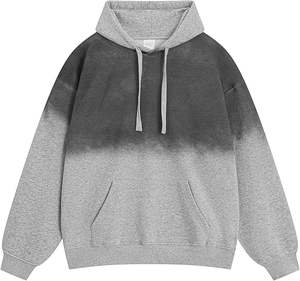 Sweat à capuche unisexe de haute qualité imprimé sur mesure avec motif solide lavé à l'acide - Product Image 1