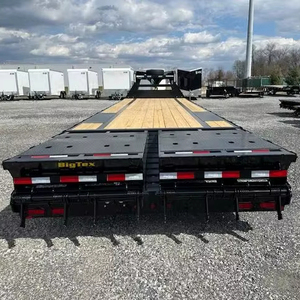 Haute qualité Original Double essieu plate-forme en acier à plat remorque à benne basculante LED lumières voiture camion remorque utilitaire pour le Transport de voiture - Product Image 3