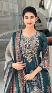 Nuevo lanzamiento: Traje pakistaní superpopular con dupatta para niñas, ideal para fiestas, festivales y bodas, salwar kameez. - Product Image 2