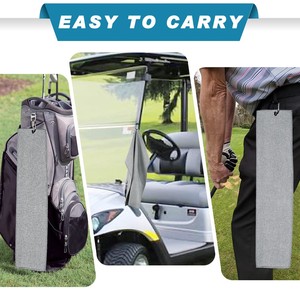 Serviette de golf personnalisée avec clip, serviette de golf en microfibre, séchage rapide, absorbante, serviette de sport pour sacs de clubs de golf, entraînement en plein air - Product Image 3