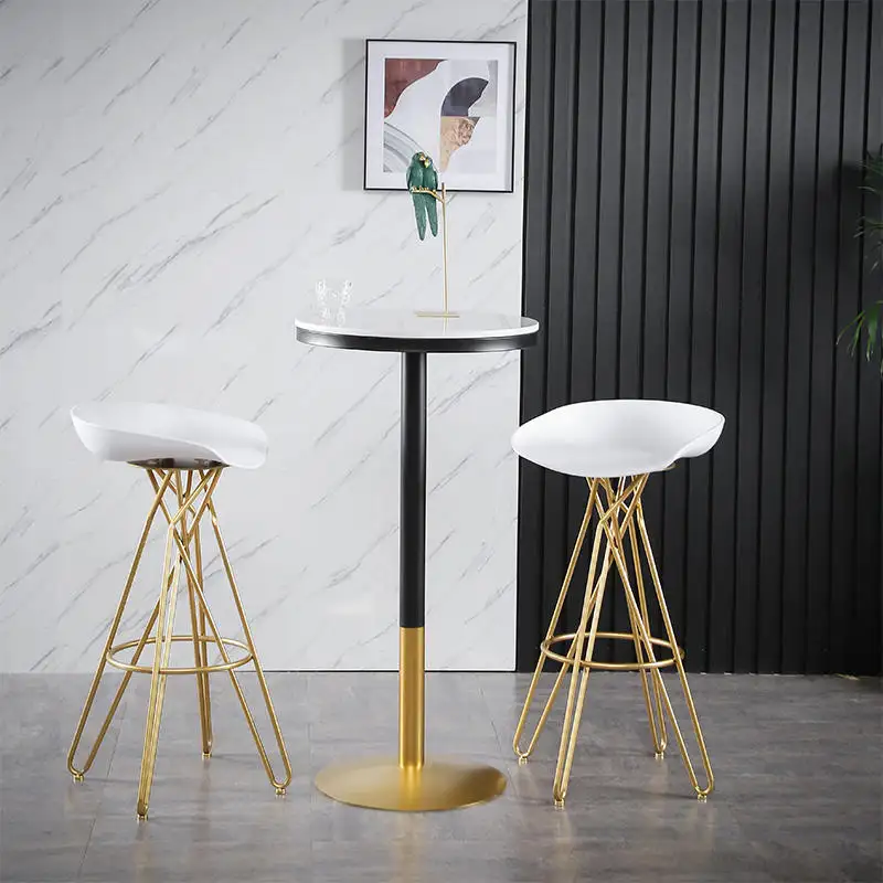 Hohe Stühle Sessel Stackab Chairle Metall Eisen hoher Tisch modern stapelbar Großhandelspreis Bar Hocker-Set