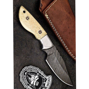 Couteau de chasse Skinner en acier Damas de haute qualité personnalisable Couteau de camping en plein air fait à la main avec manche en bois Support OEM - Product Image 2