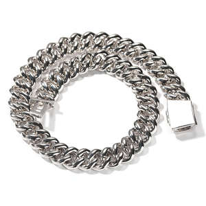 Cadena Figaro Plateada con Colgante de Diamante para Hombre, Joyería de Alta Calidad Estilo Italiano - Product Image 2