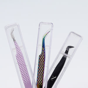 Pince à épiler d'extension de cils à vieilles pointes droites et incurvées pince à sourcils personnalisée pince à épiler d'extension de cils bon marché - Product Image 6