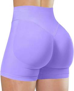 Yoga extensible pour femmes avec poches latérales Short de yoga taille croisée Gym active 100% polyester avec qualité élevée et supérieure - Product Image 5