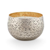 Porte-bougie votif de haute qualité, design incurvé, plaqué or, fait à la main, avec couleur et logo personnalisés pour la décoration de Noël à la maison