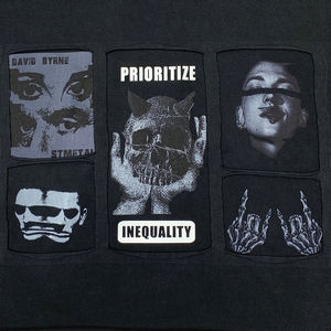 เสื้อยืดคอกลมทรงโอเวอร์ไซส์ลายปักปะติดผ้าฝ้ายสไตล์สตรีทแวร์พิมพ์ลายกราฟิกสำหรับผู้ชาย รุ่น OEM Summer Custom - Product Image 4