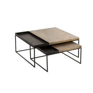 Centro de nuevo diseño, muebles de sala de estar, mesa de centro de forma personalizada de Metal dorado, mesas de centro de lujo doradas - Product Image 1