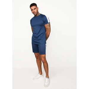 En gros 2024 hommes 100% coton ensembles courts confortables respirant T-Shirt Shorts tenues Logo personnalisé mode été 2 imprimé - Product Image 4