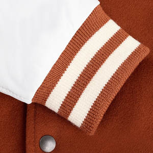 Chaqueta Varsity Personalizable con Logotipo Frontal y Cuello Alto para Hombre, Talla Grande, Venta al por Mayor 2026 - Product Image 3