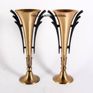 Jarrón de Flores Largo de Estilo Costero, de Aluminio Fundido, Plateado y Niquelado, para Decoración del Hogar, Hoteles, Cafeterías y Fiestas - Product Image 5