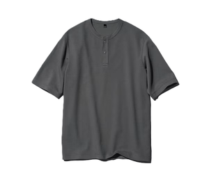 T-shirt uni en Offre Spéciale T-shirt basique en coton à demi-manches avec bouton T-shirt vierge pour hommes personnalisé Fabriqué au Bangladesh - Product Image 5