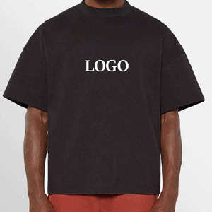 Top corto con hombros descubiertos de peso pesado, camisetas con logotipo estampado de gran tamaño, camisetas Unisex 100% de algodón de alta calidad - Product Image 1