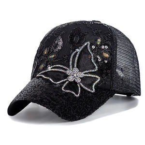Nueva moda mujer gorra mariposa flor colgante gorra de béisbol Mujer al aire libre ajustable Streetwear verano camionero sombrero - Product Image 4