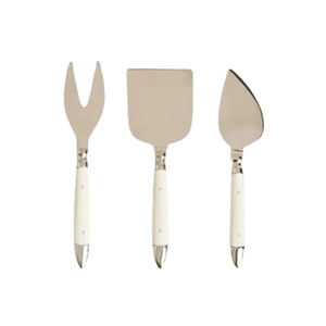 Ensemble de couteaux à fromage en acier inoxydable doré à bas prix avec manche en bois et en marbre utilisés pour les restaurants d'hôtels - Product Image 2