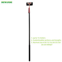 DEWANDE Kit di Pulizia per Pannelli Solari e Finestre con Asta Telescopica Ecologica da 30 Piedi, Spazzola con Setole Morbide e Asta di Prolunga in Alluminio