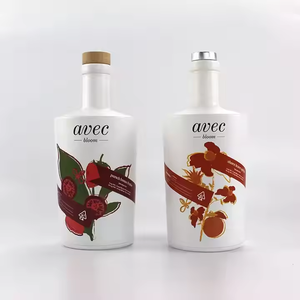 Tùy chỉnh in ấn 500 ml 750ml 1000m rượu mạnh rượu rum Whisky Tequila Gin bouteille <span class=keywords><strong>Vodka</strong></span> Chai thủy tinh với rượu vang nút chai - Product Image 4