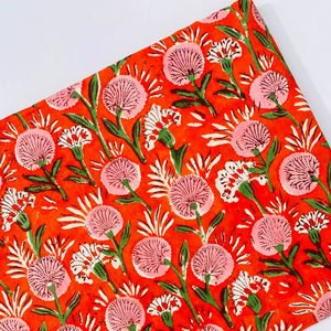 ผ้าฝ้าย100% พิมพ์ลายบล็อกด้วยมือเป็นมิตรต่อสิ่งแวดล้อมมรดกตกทอดผ้าฝ้ายระบายอากาศได้ดีแบบดั้งเดิม - Product Image 1